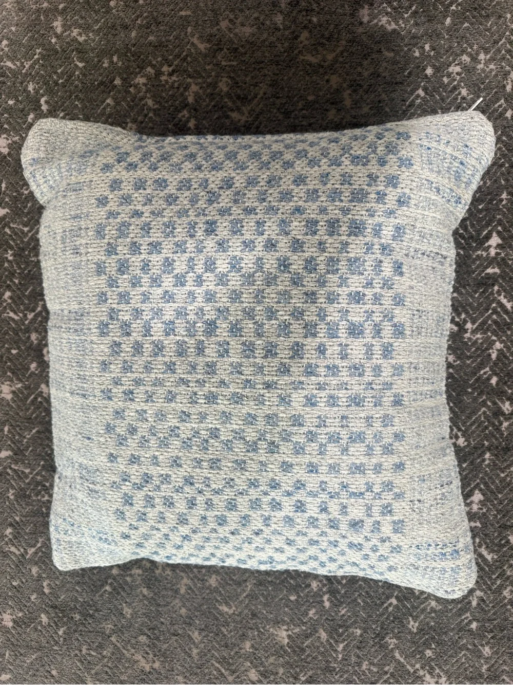 Unused Arhaus indoor/outdoor Pillow —blue and gray